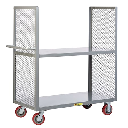 Little Giant Shelf Truck, 2-Sided, 2-Shelf, 30 x 48", Steel, 3600 lb Load Capacity, 2 Shelves, 57" H DET2-3048-6PY